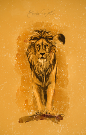 Lion texture background illustration