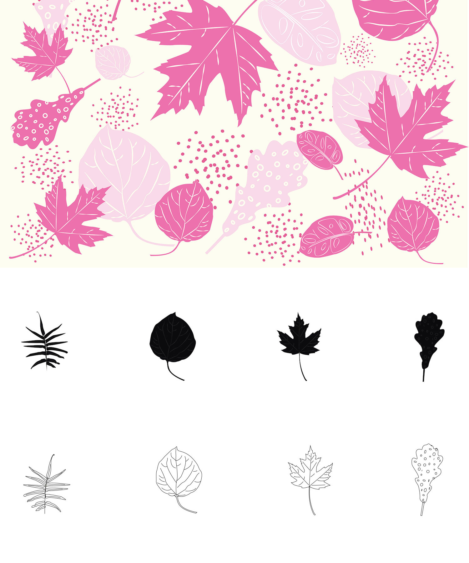 8 Adobe Illustrator leaf Brush Sets You Can Download For Free